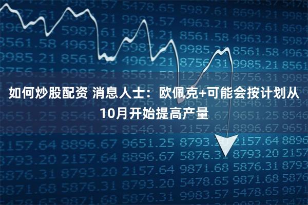 如何炒股配资 消息人士：欧佩克+可能会按计划从10月开始提高产量