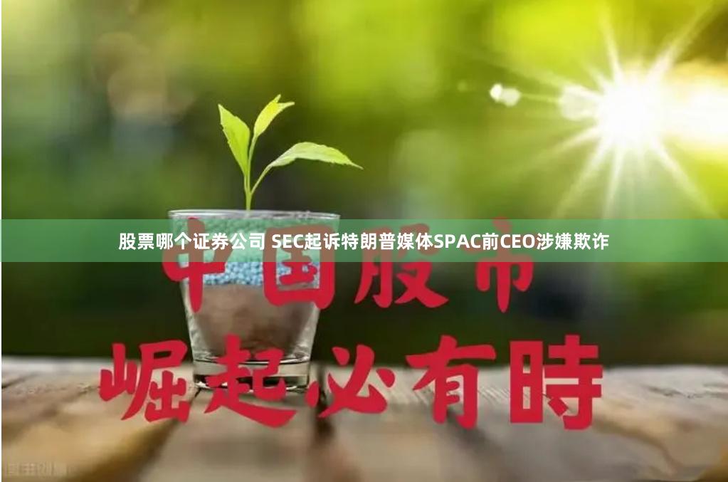 股票哪个证券公司 SEC起诉特朗普媒体SPAC前CEO涉嫌欺诈